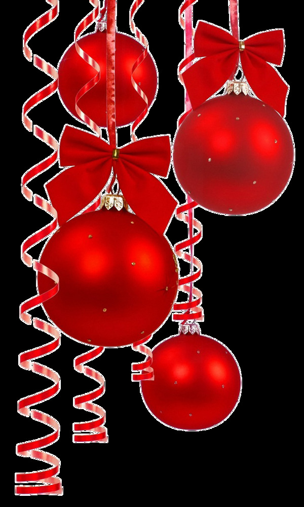 红色圣诞球装饰图免抠png透明素材