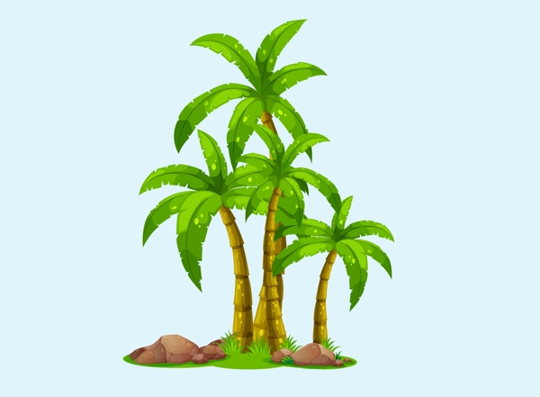 椰子树手绘