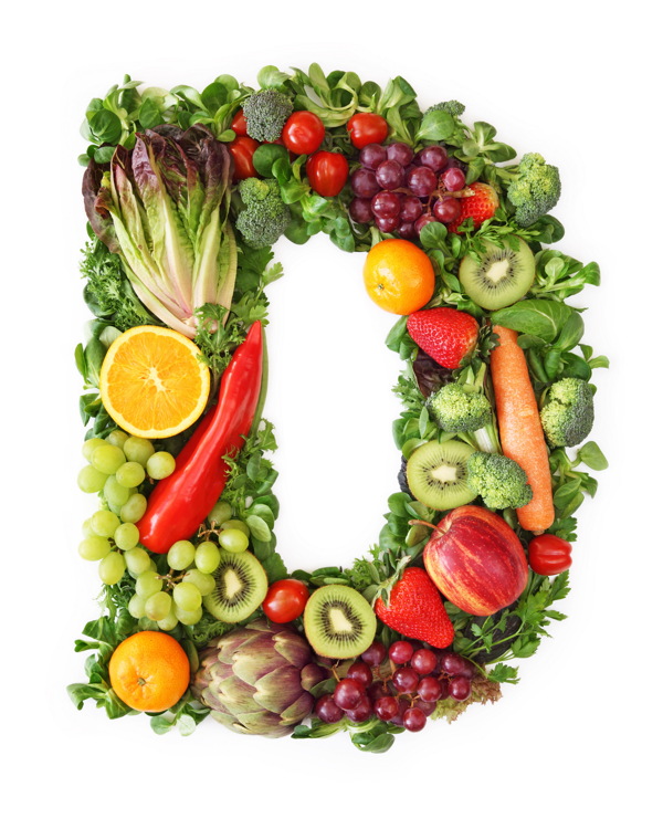 蔬菜水果组成的字母D图片