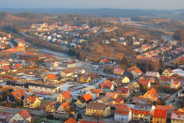 北欧小镇鸟瞰图图片