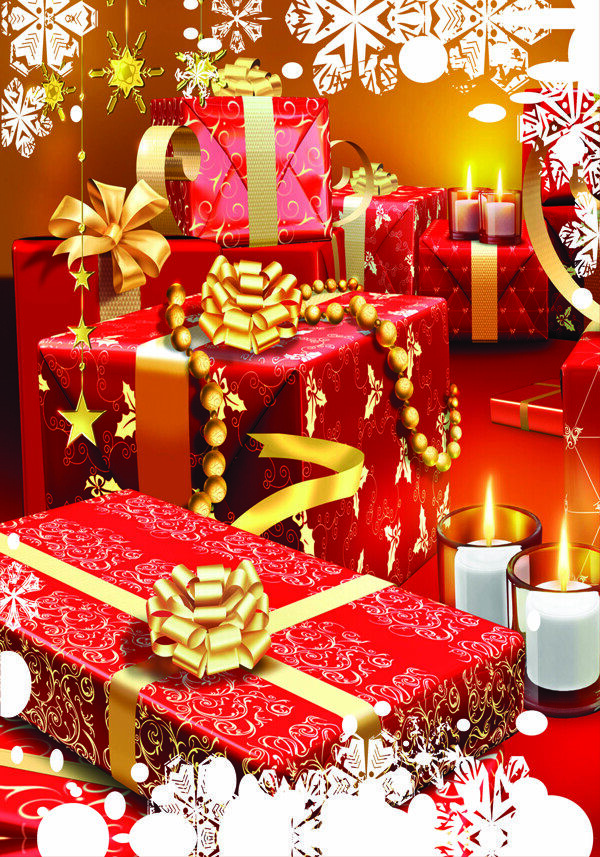 圣诞礼品礼盒背景图图片