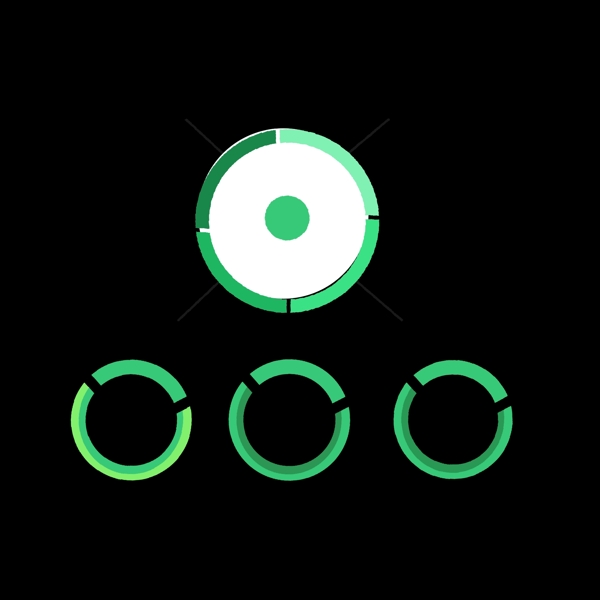 绿色圆形分类图标