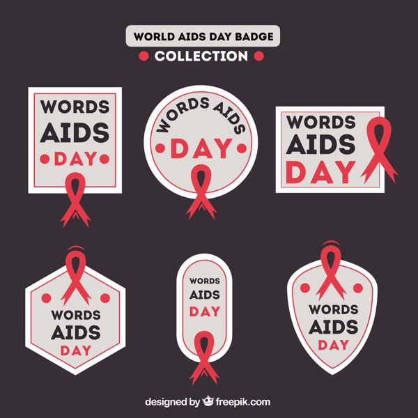 世界预防艾滋病日标贴