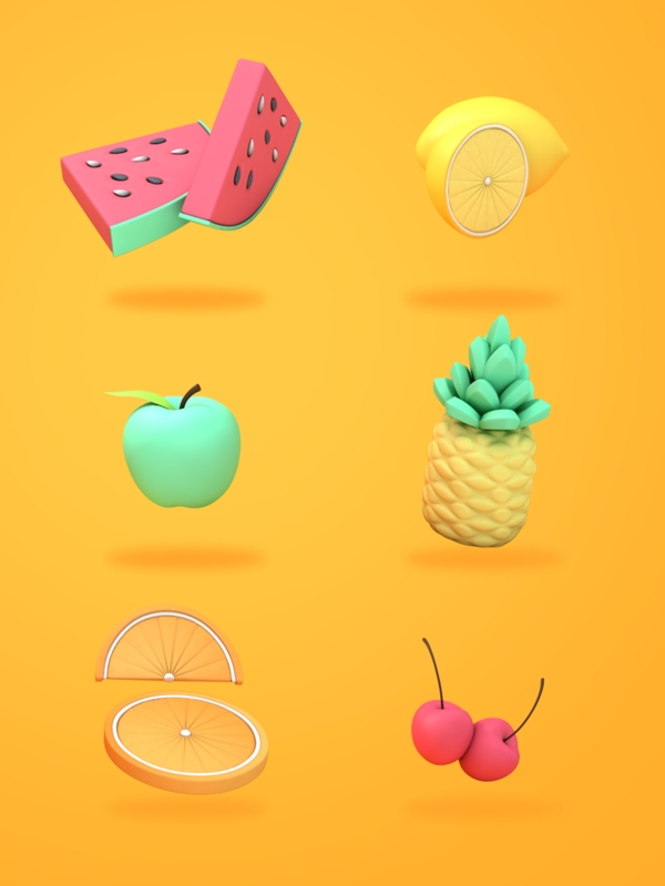 水果夏季水果元素设计元素苹果