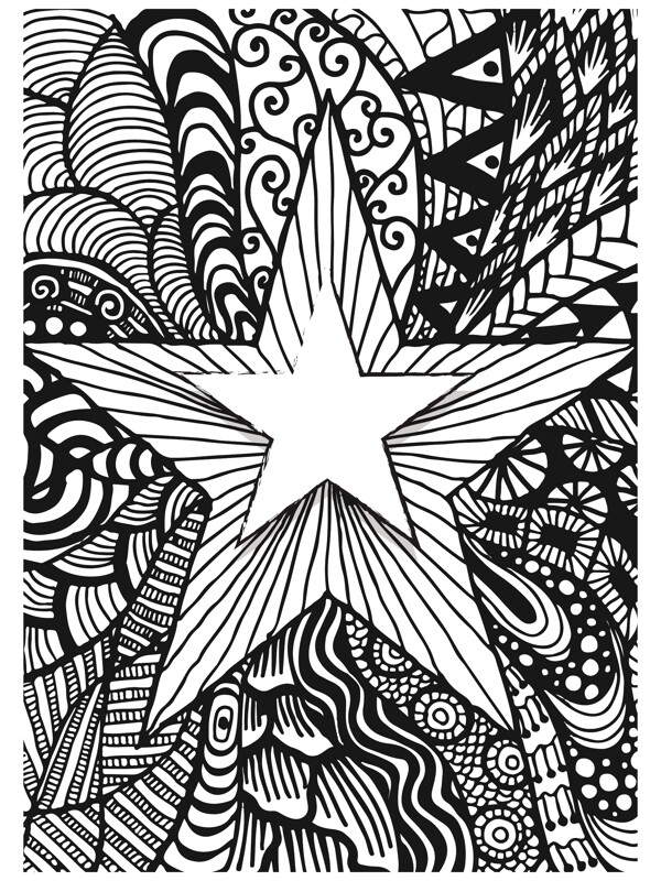 五角星创意涂鸦抽象背景
