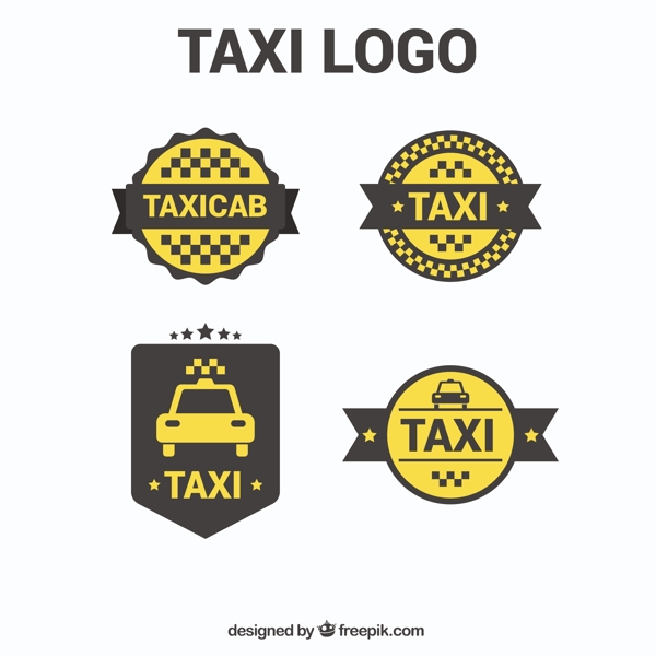 美的最低限度的出租车服务的标志