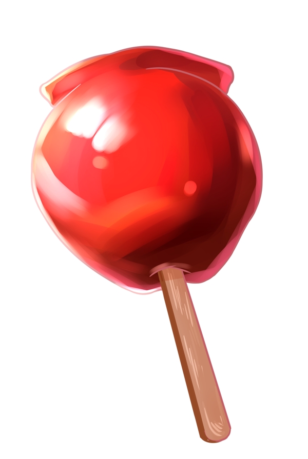 日本红色的糖葫芦插画