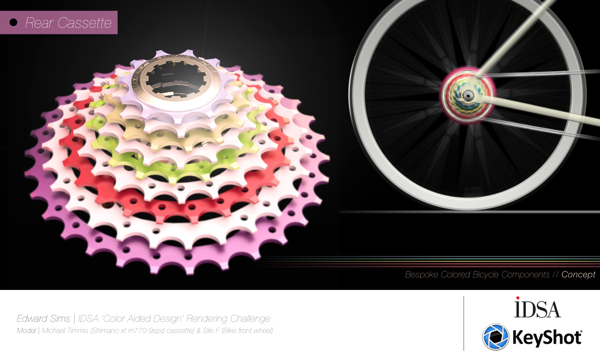 IDSA色彩辅助设计绘制的挑战定制的自行车组件