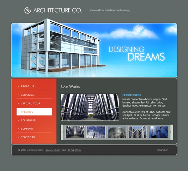建筑工程公司网页模板