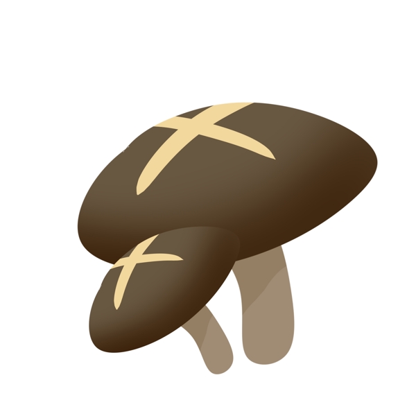 卡通黑色蘑菇