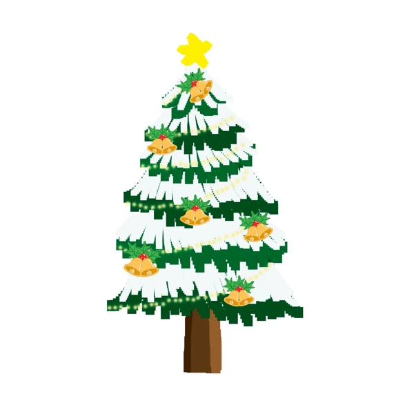 清新手绘圣诞树设计