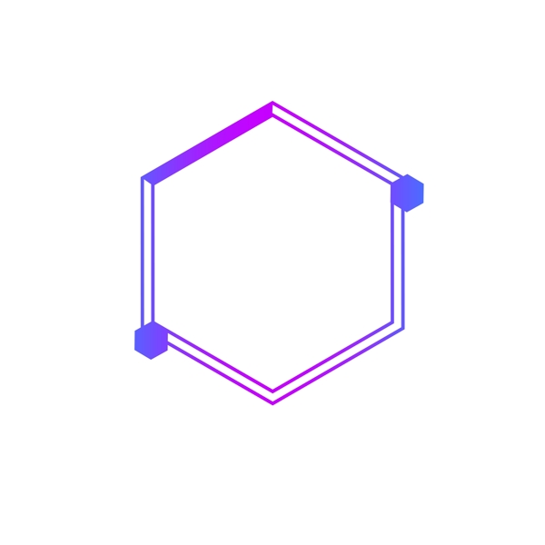 蜂巢六边形简约科技边框元素设计