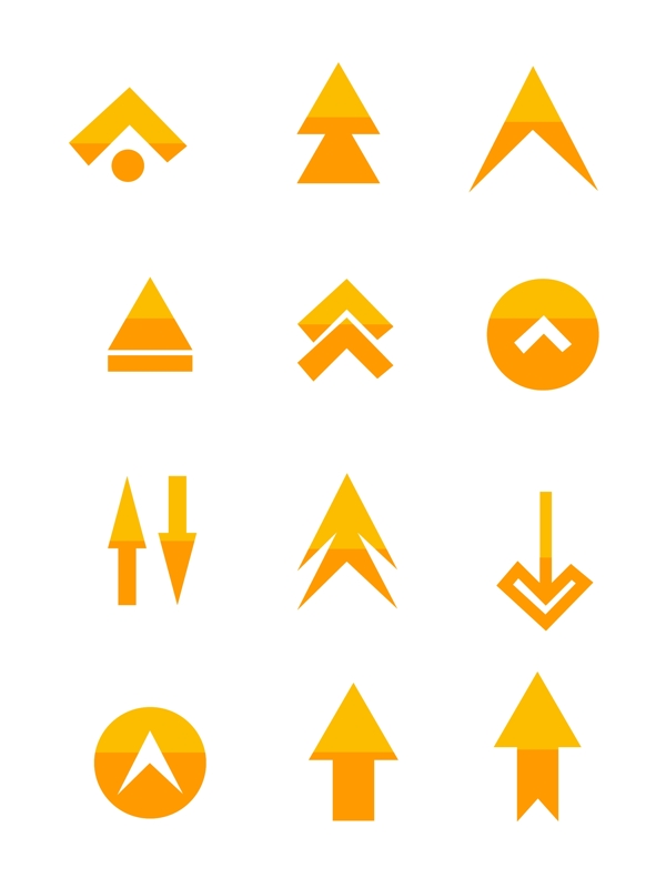 箭头图标符号简洁图案手势矢量可商用元素