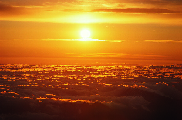 彩霞夕阳天空火烧云云彩云海云朵云大自然广告素材大辞典