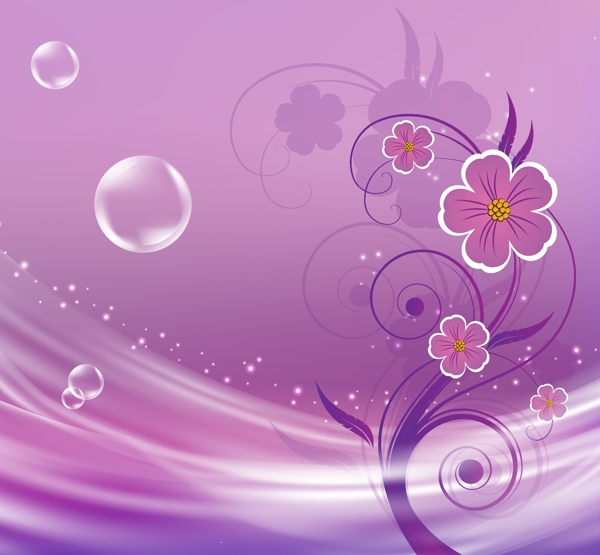 梦幻紫色花图片