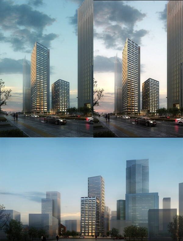高楼大厦建筑模型图片