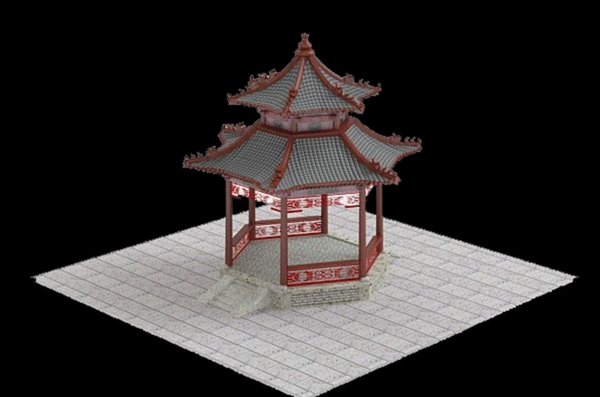 3D建模之亭子图片