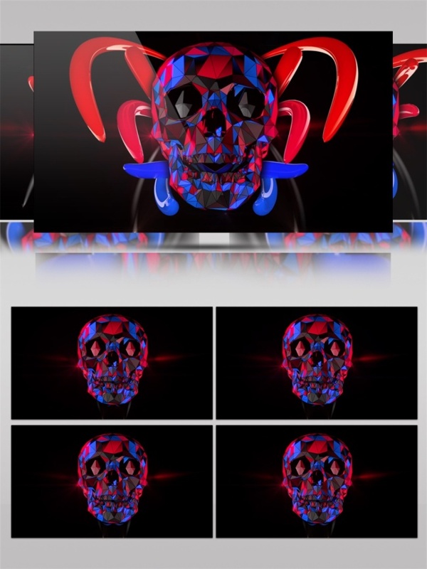 红光斑斓光束动态视频素材