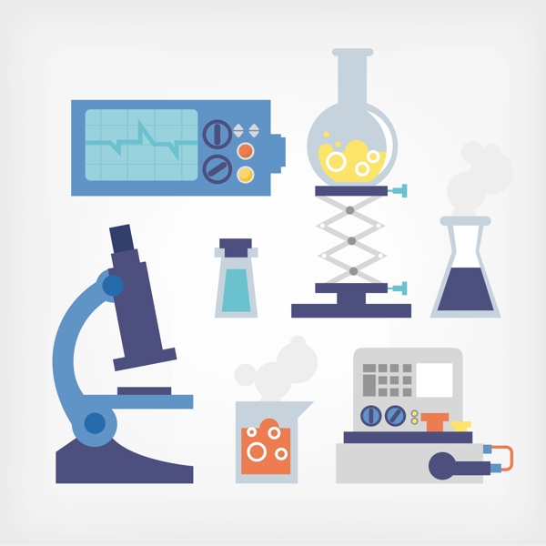 扁平化医学器械集合矢量素材