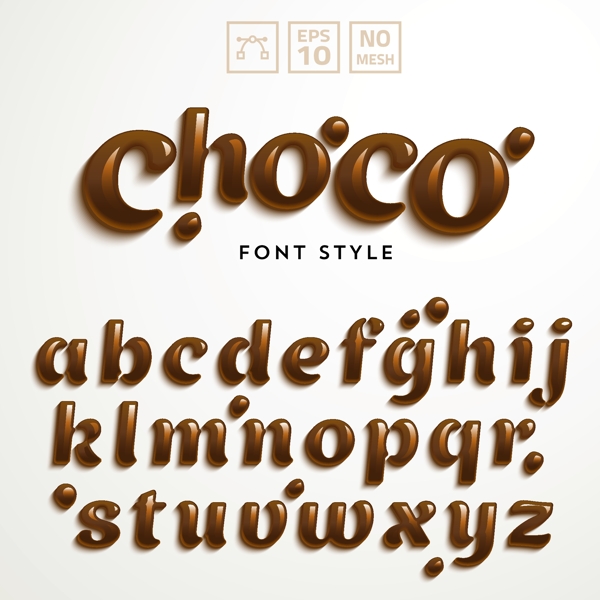 巧克力字母图片