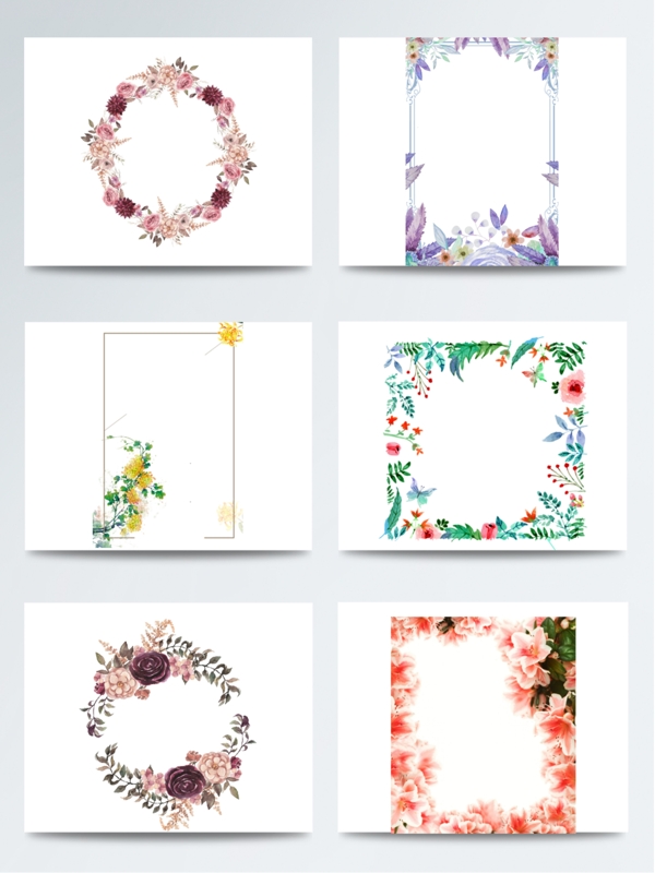 花卉边框图片创意设计