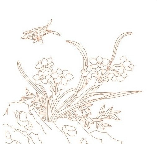 水仙花矢量图图片