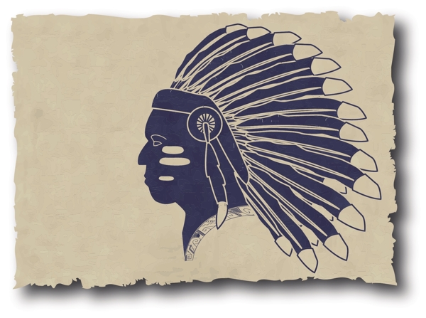 印第安民族纹样背景矢量素材4