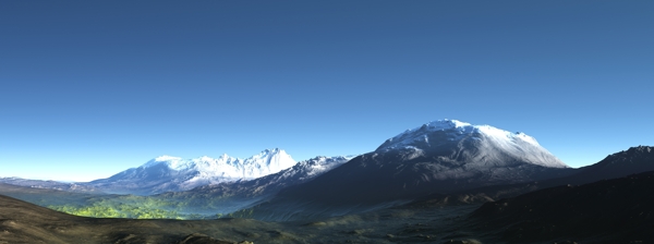 超宽雪山山峰天空