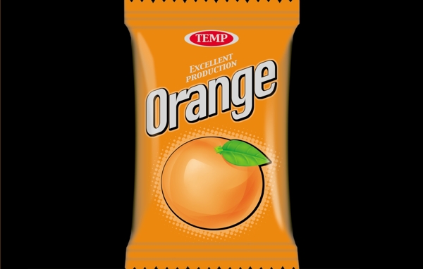 TEMP糖果包装设计苹果口味桃子口味橙子口味图片
