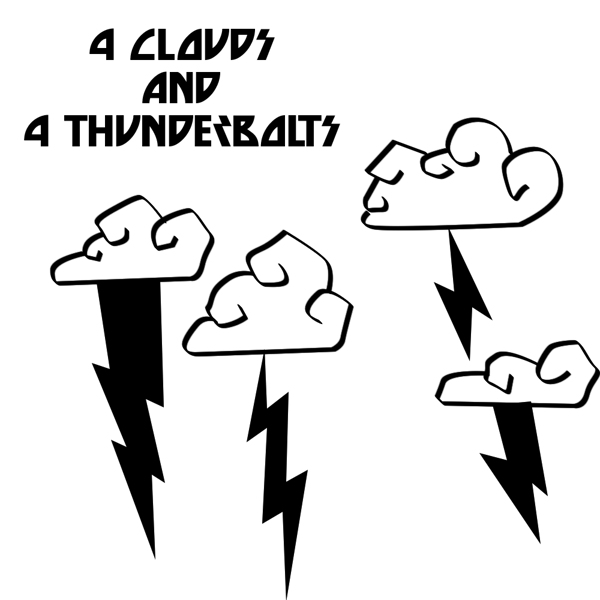 卡通闪电云朵笔刷下载