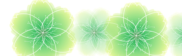 个性绿色鲜花背景图