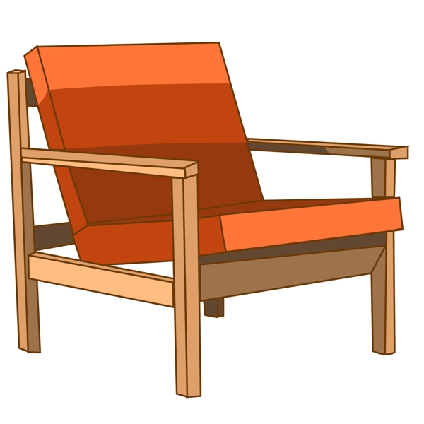 漂亮的家具椅子插画