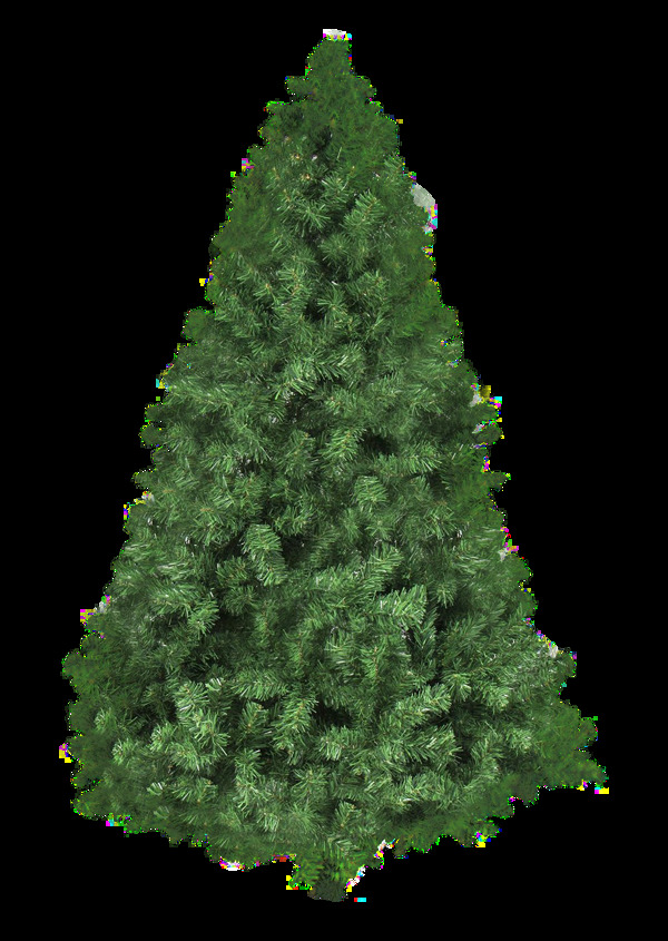 一颗绿色圣诞树免抠png透明素材