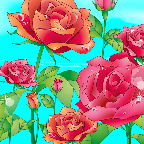 玫瑰花朵装饰画