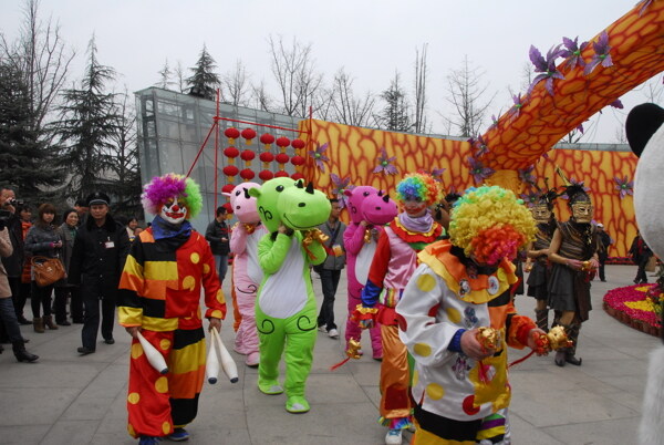 庙会春节小丑图片