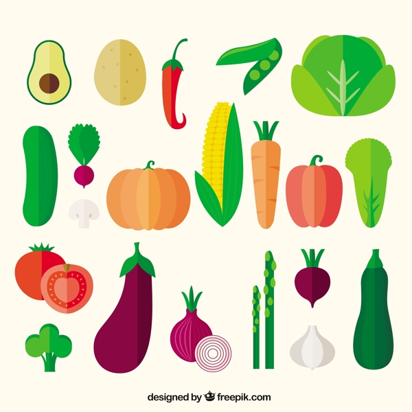 蔬菜的图标集