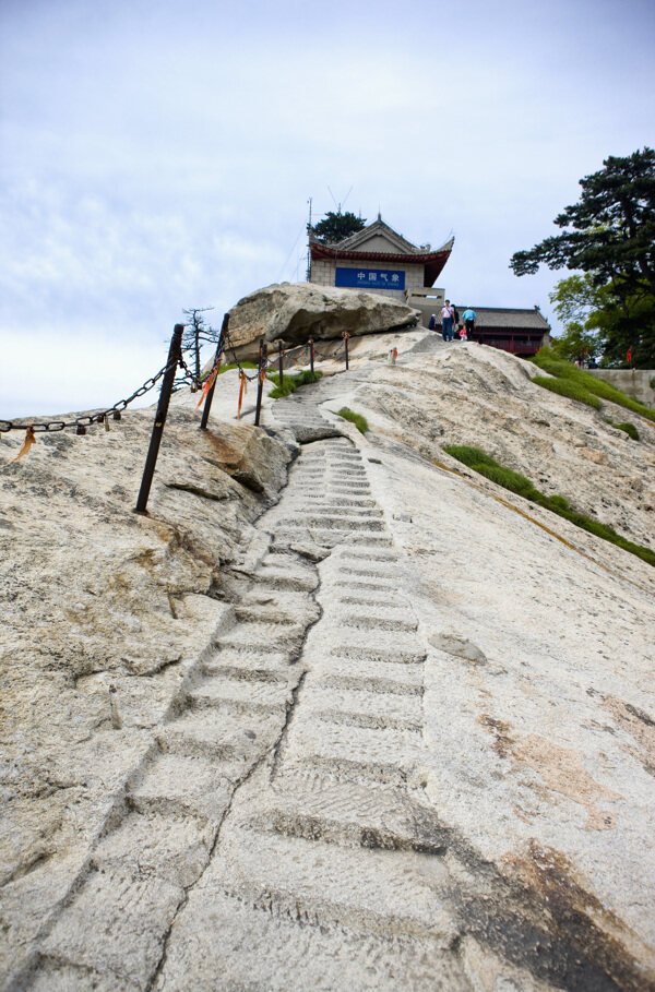 华山石阶风景旅游图片