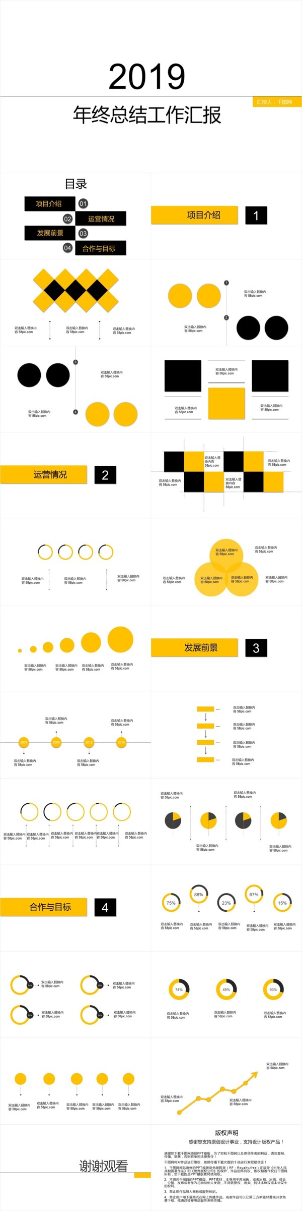 2019年终总结工作汇报PPT模板