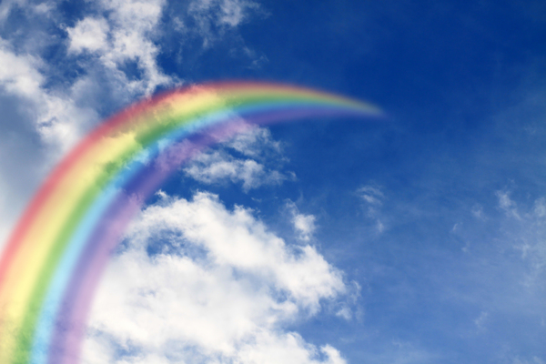 天空中的彩虹图片