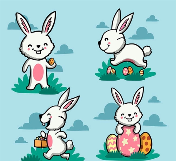 复活节白兔设计图片