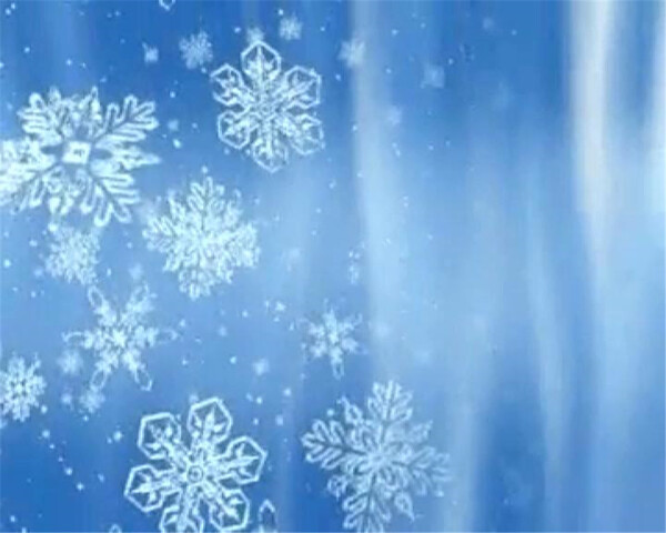 蓝白清新唯美雪花背景动态视频素材