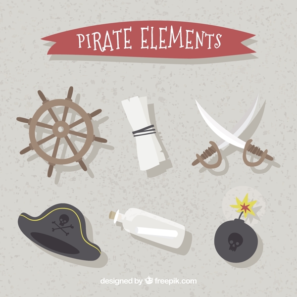 方向舵各种海盗元素图标