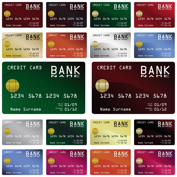 银行卡设计模板