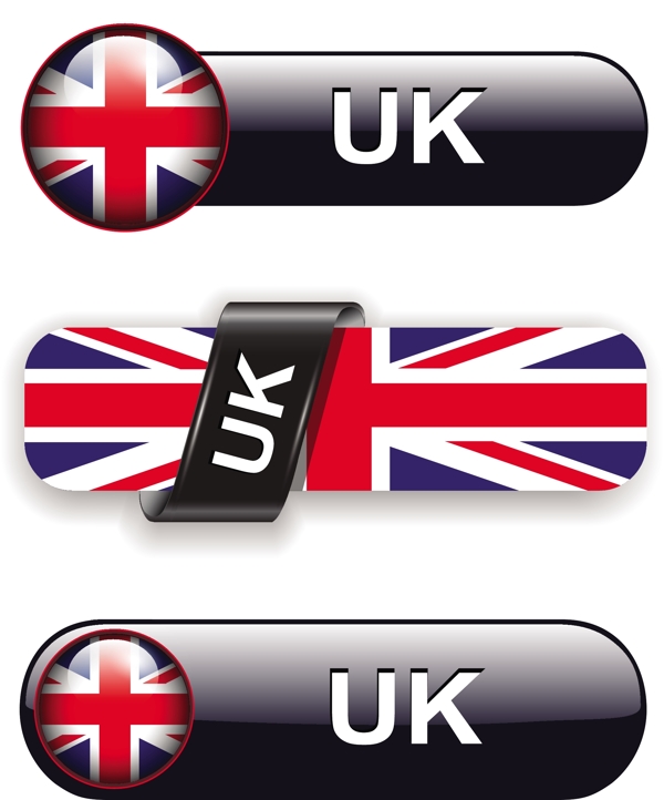 英国国旗图标按钮