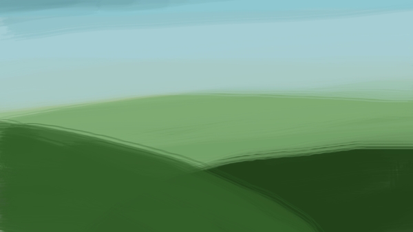 绿色的山坡草地