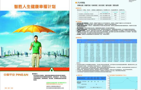 中国平安保险彩页设计图片