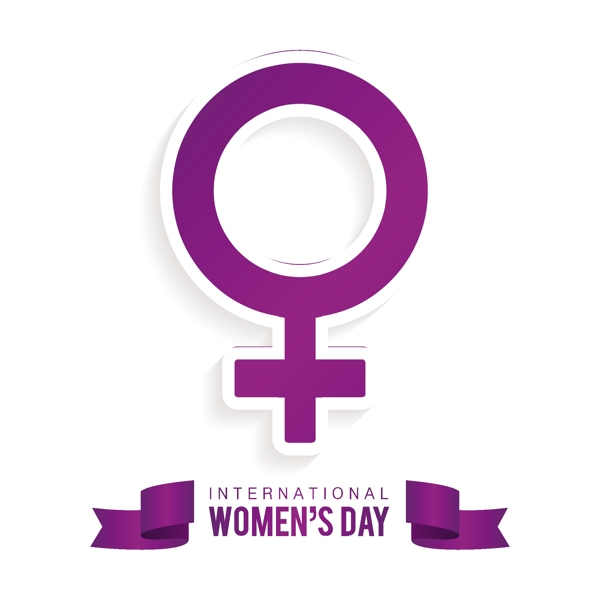 国际妇女节背景是紫色女性符号