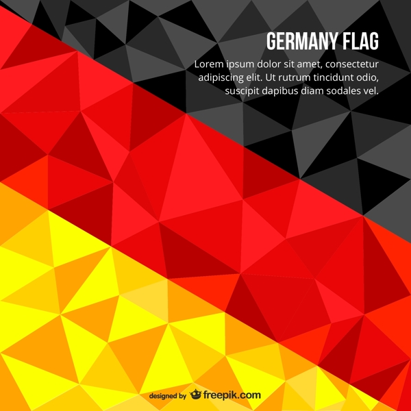 几何形德国国旗背景矢量素材