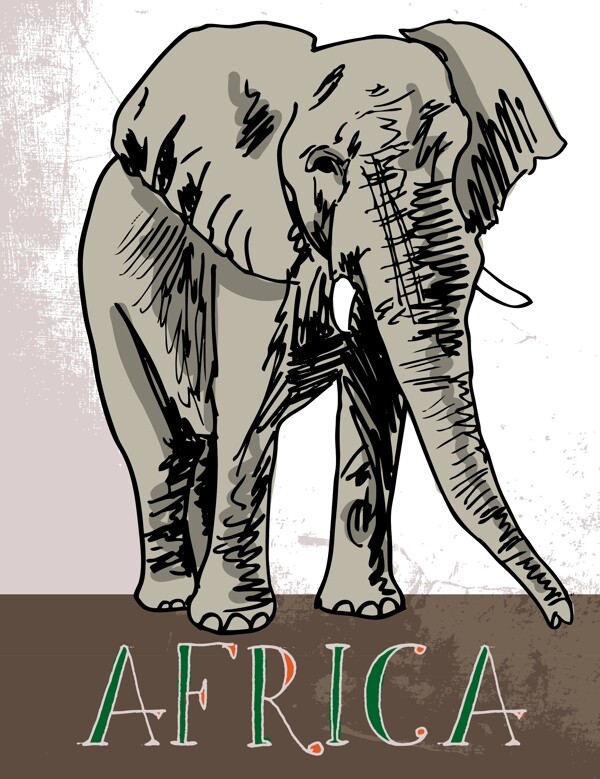 非洲矢量插画