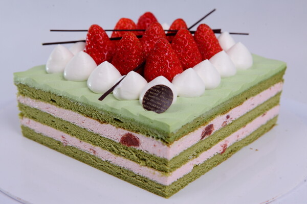 蛋糕抹茶草莓蛋糕